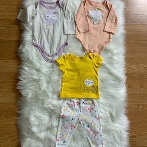 Bundle. Four pieces 3-6 months baby girl